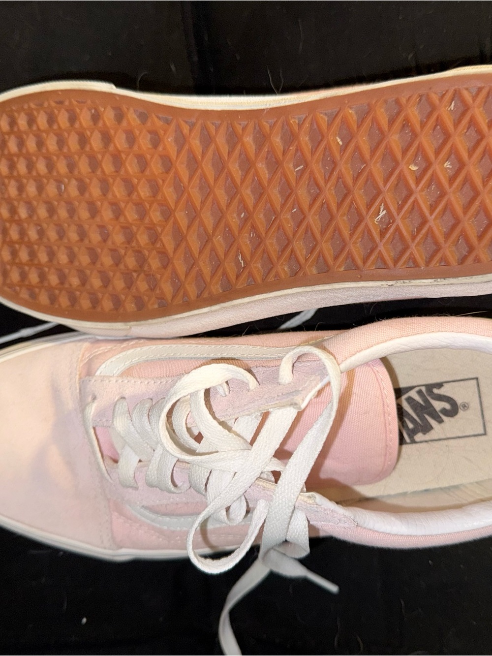 Vans Women's Canvas Low-Top Sneakers — Light Pink with White Accents